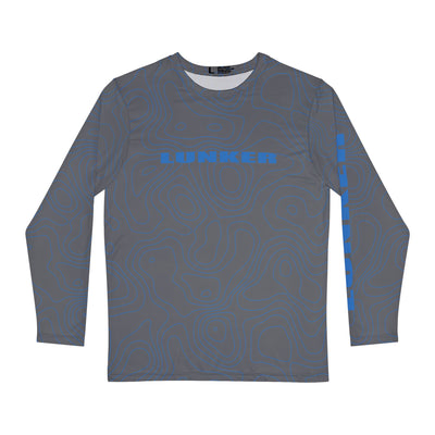 Lunker Grey/Blue SPF-50 Long Sleeve Sunshirt