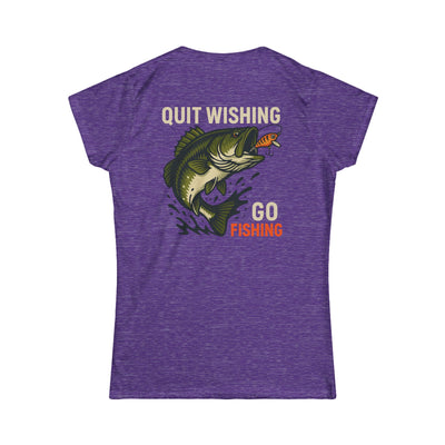 Womens Quit Wishing Go Fishing T-Shirt