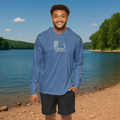 Lunker SPF-50 Hooded Performance Fishing Shirt - Slate Blue