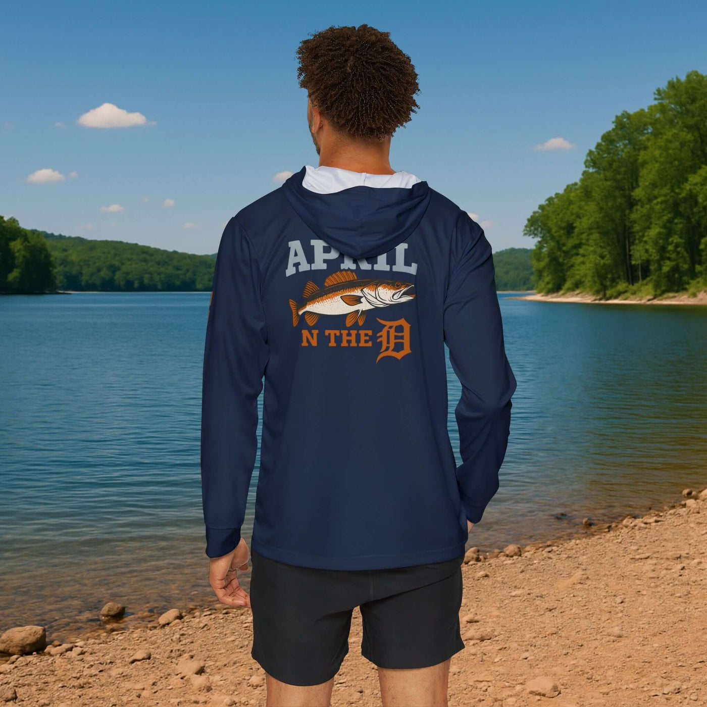 Lunker SPF-50 Hooded Performance Fishing Shirt - April in the D